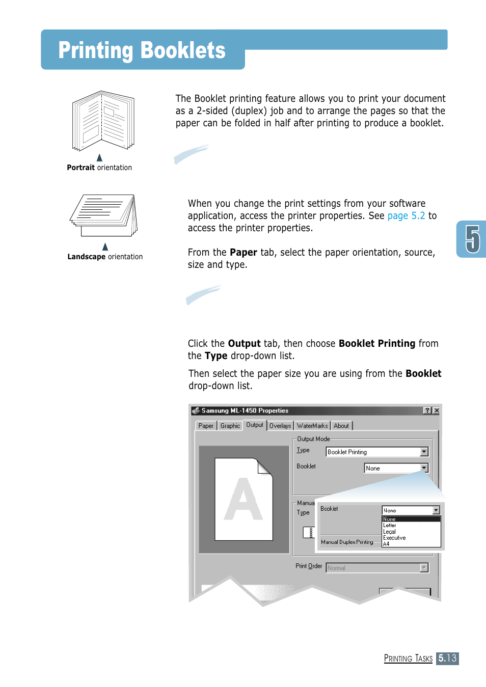 Printing booklets | Samsung ML-1450-XAX User Manual | Page 84 / 206