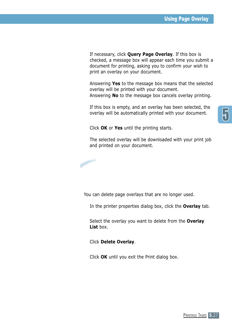 Deleting a page overlay | Samsung ML-1450-XAX User Manual | Page 98 / 206