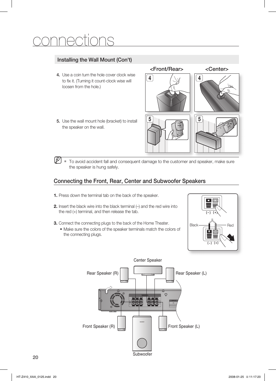 Connections | Samsung HT-Z410T-XAA User Manual | Page 21 / 71