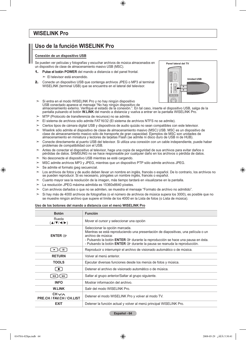 Wiselink pro uso de la función wiselink pro | Samsung LN46A750R1FXZA User Manual | Page 206 / 273