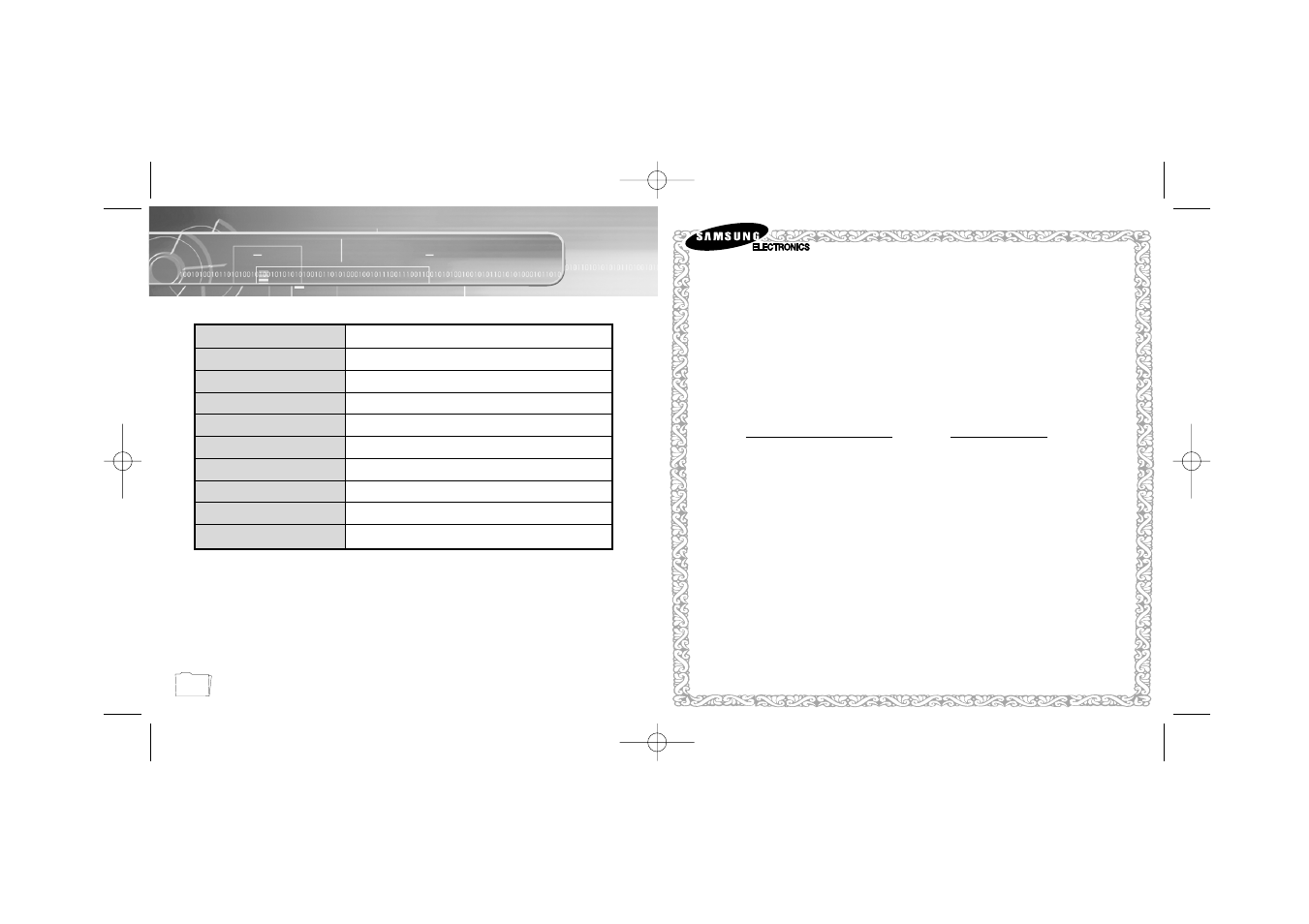 Specifications | Samsung YP-35H-XAC User Manual | Page 25 / 26