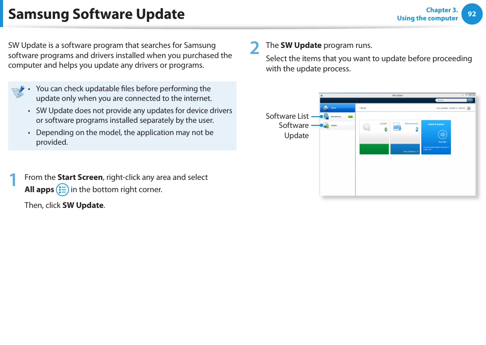 Samsung software update | Samsung DP515A2G-K02US User Manual | Page 93 / 143