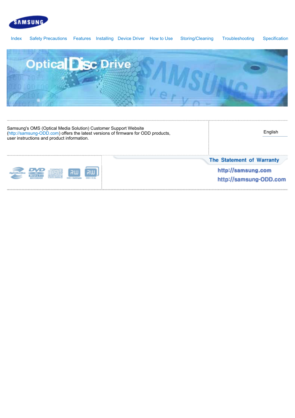 Samsung SE-T084M-RSWD User Manual | 28 pages
