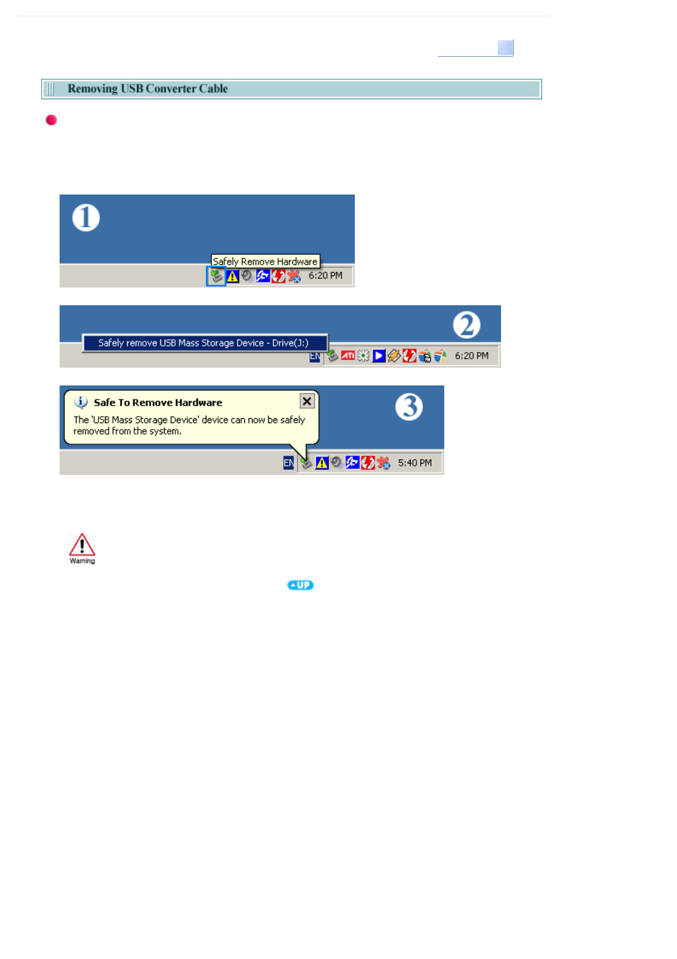 Removing usb converter cable | Samsung SE-T084M-RSWD User Manual | Page 13 / 28