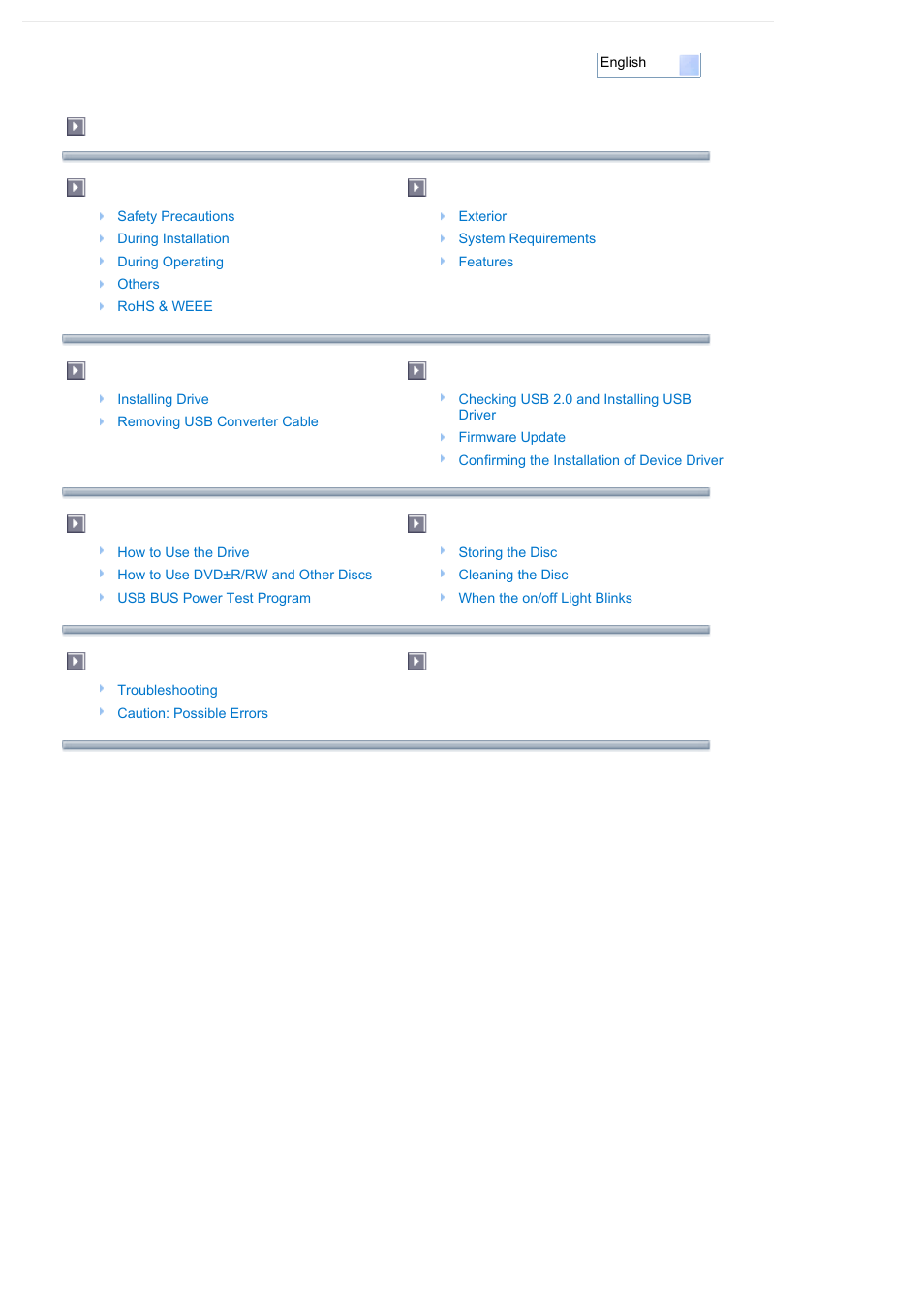 Index | Samsung SE-T084M-RSWD User Manual | Page 2 / 28