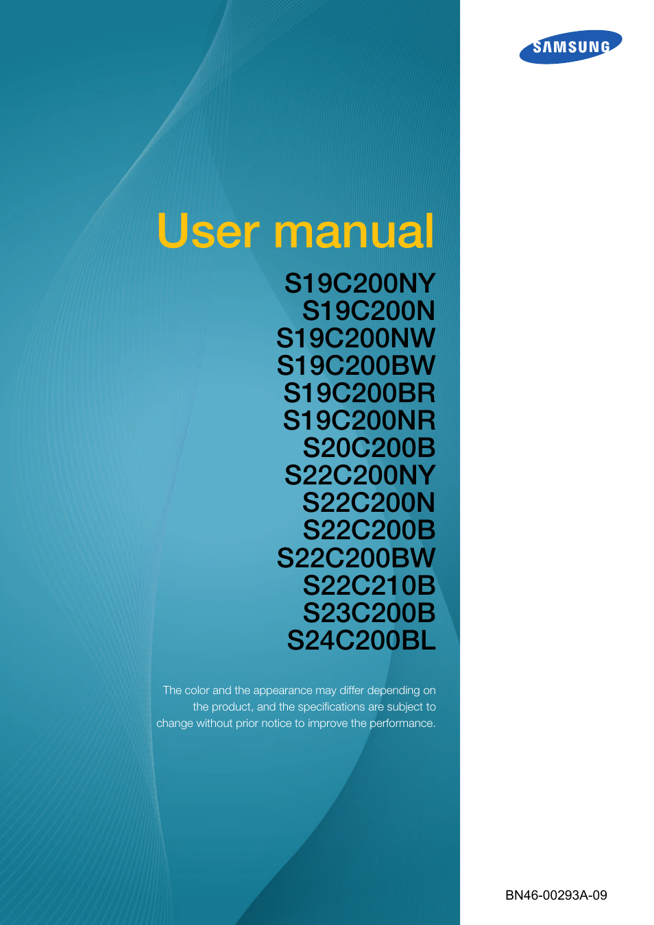 Samsung LS22C20KNY-ZA User Manual | 111 pages