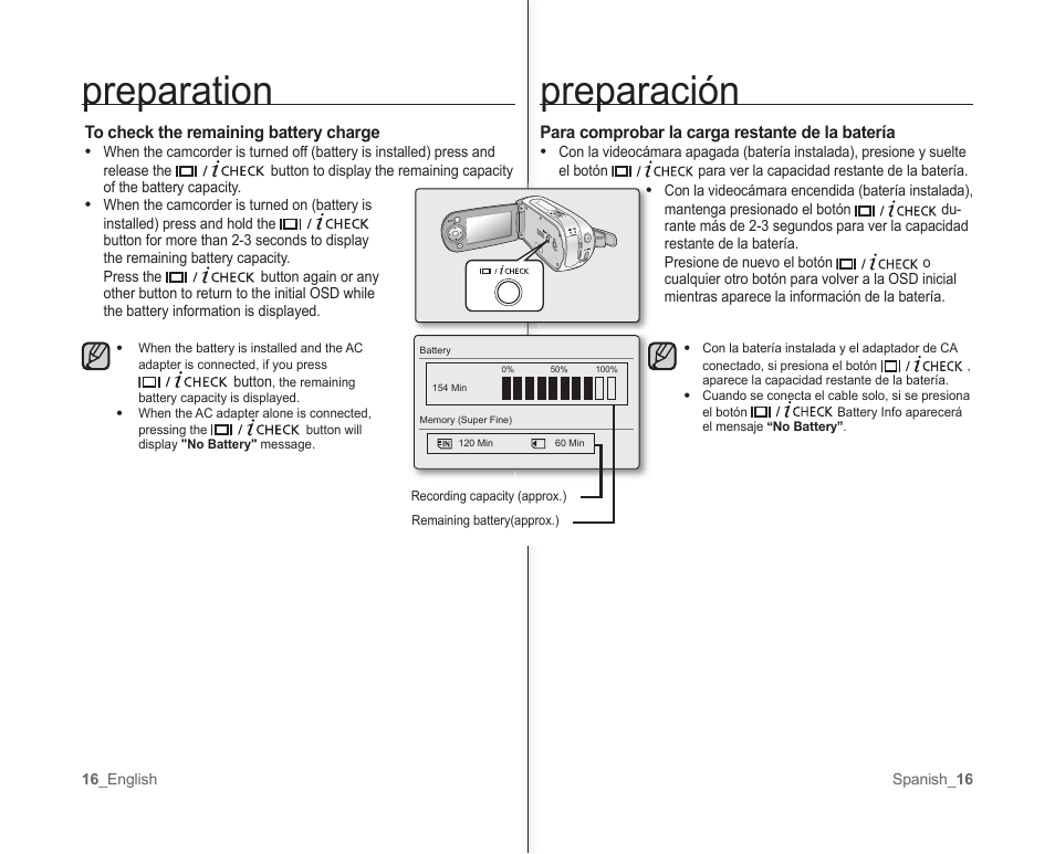 Preparación, Preparation | Samsung SC-MX10A-XAP User Manual | Page 22 / 101