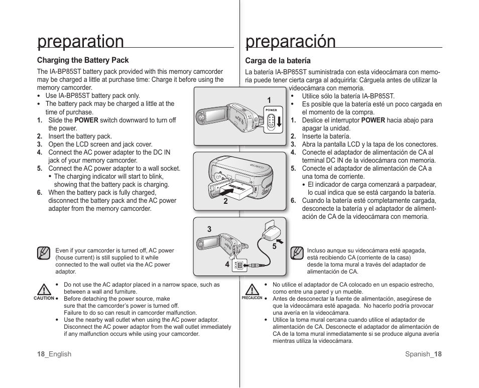 Preparación, Preparation | Samsung SC-MX10A-XAP User Manual | Page 24 / 101