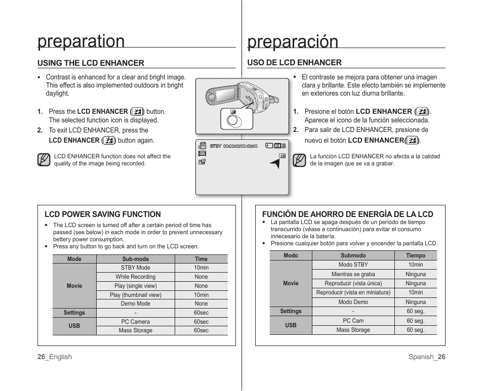Preparación, Preparation | Samsung SC-MX10A-XAP User Manual | Page 32 / 101