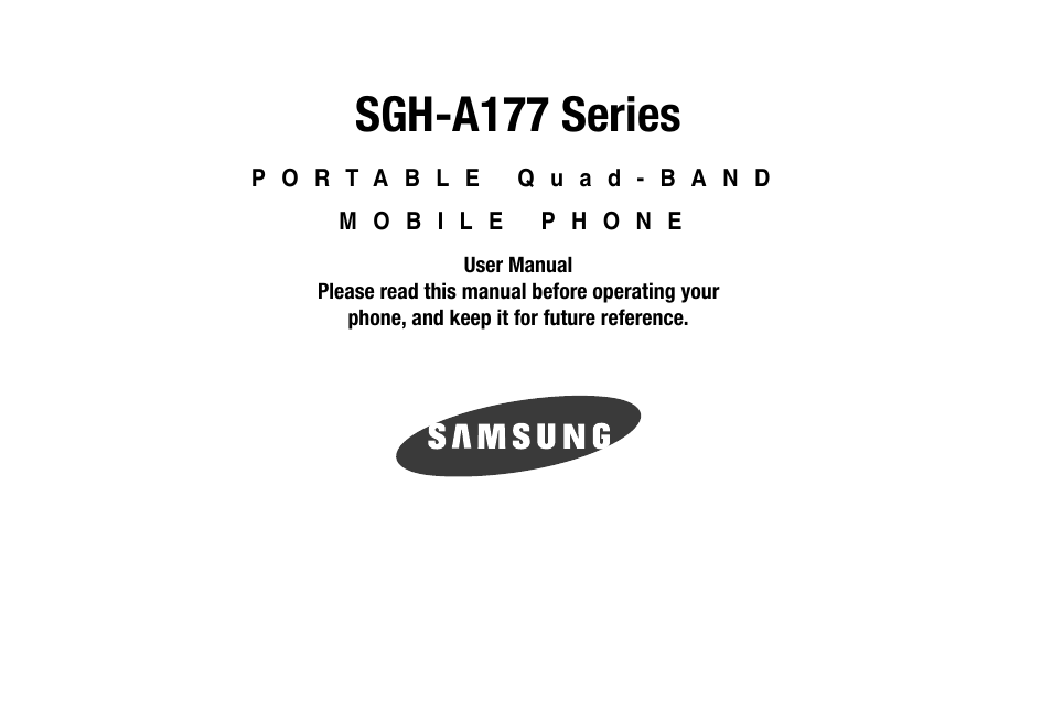 Samsung SGH-A177ZKBATT User Manual | 122 pages