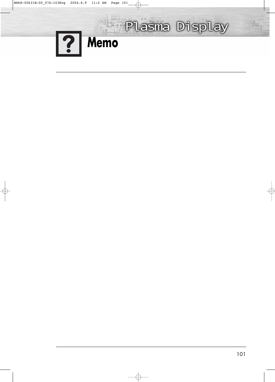 Samsung SPP4231X-XAP User Manual | Page 101 / 104