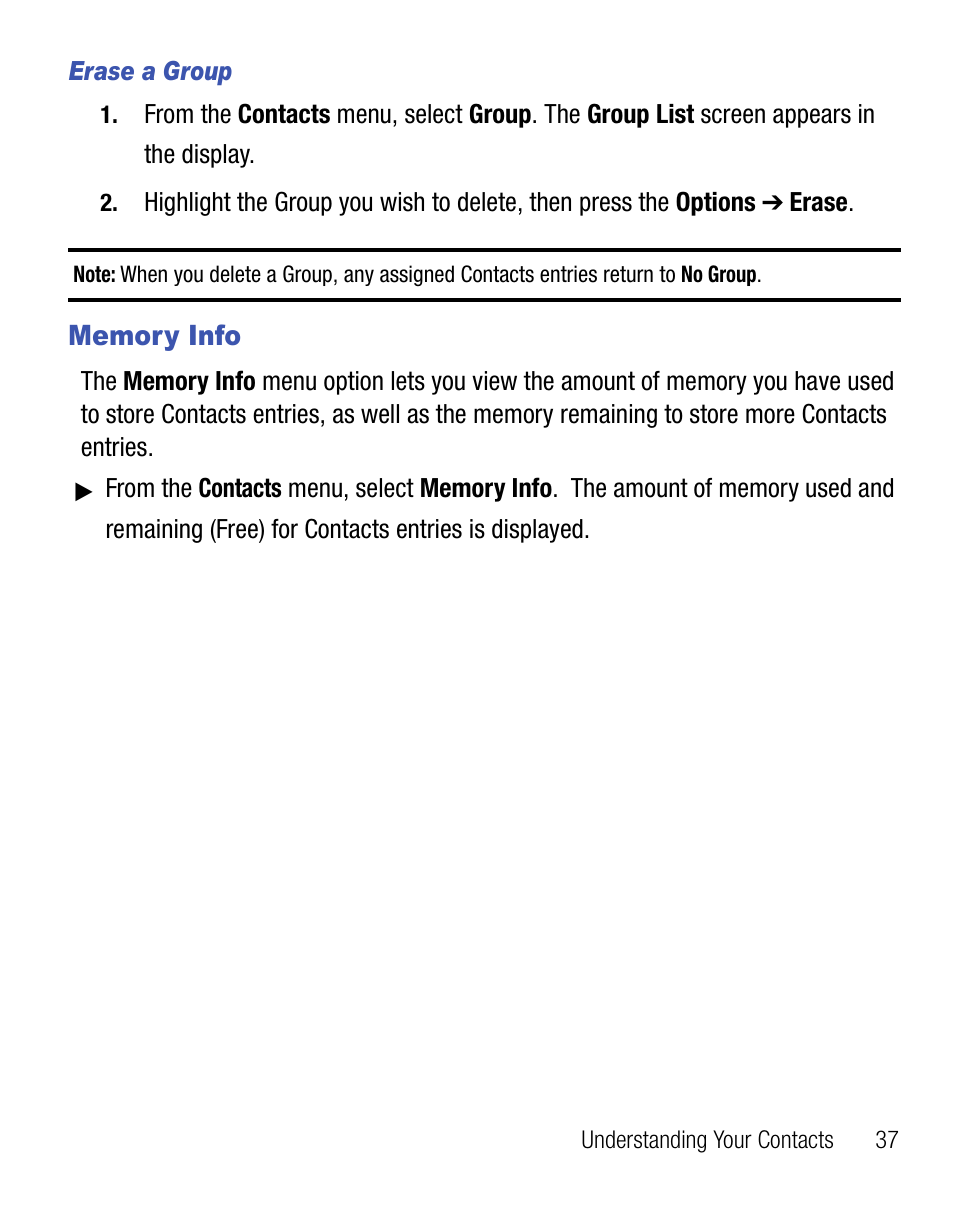 Memory info | Samsung SEC-R451ZKGSTT User Manual | Page 41 / 66