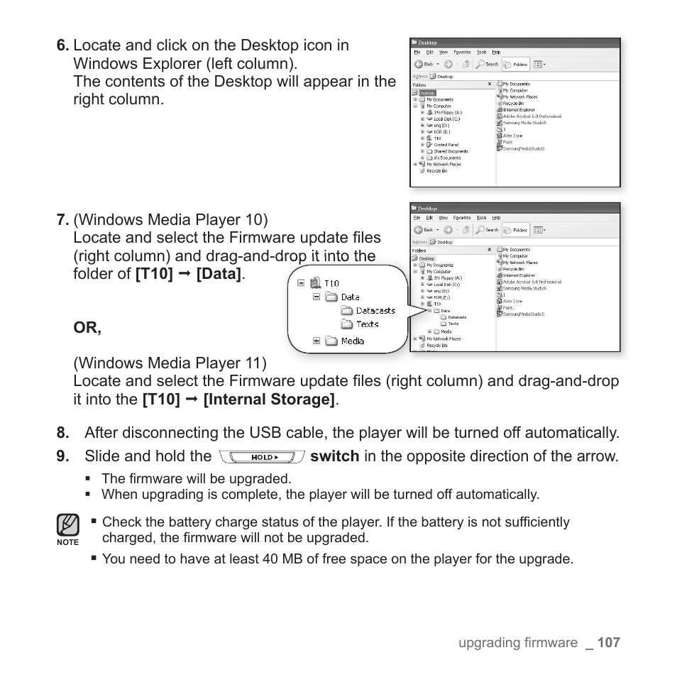 Samsung YP-T10JAGY-XAA User Manual | Page 107 / 121