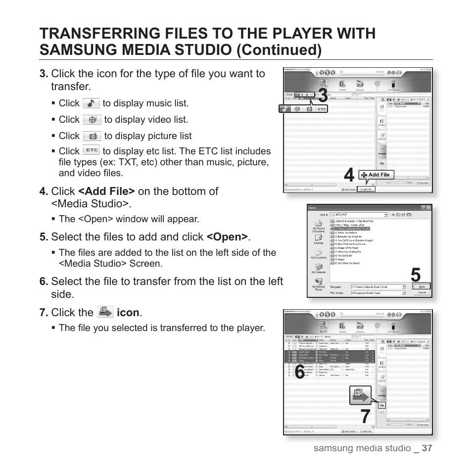 Samsung YP-T10JAGY-XAA User Manual | Page 37 / 121