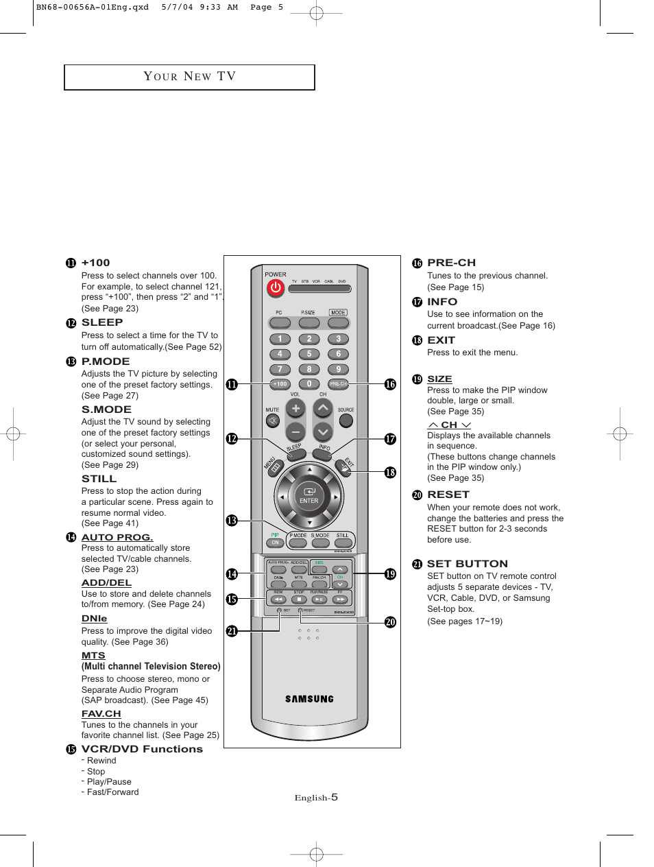 Samsung LTP266WX-XAA User Manual | Page 8 / 77