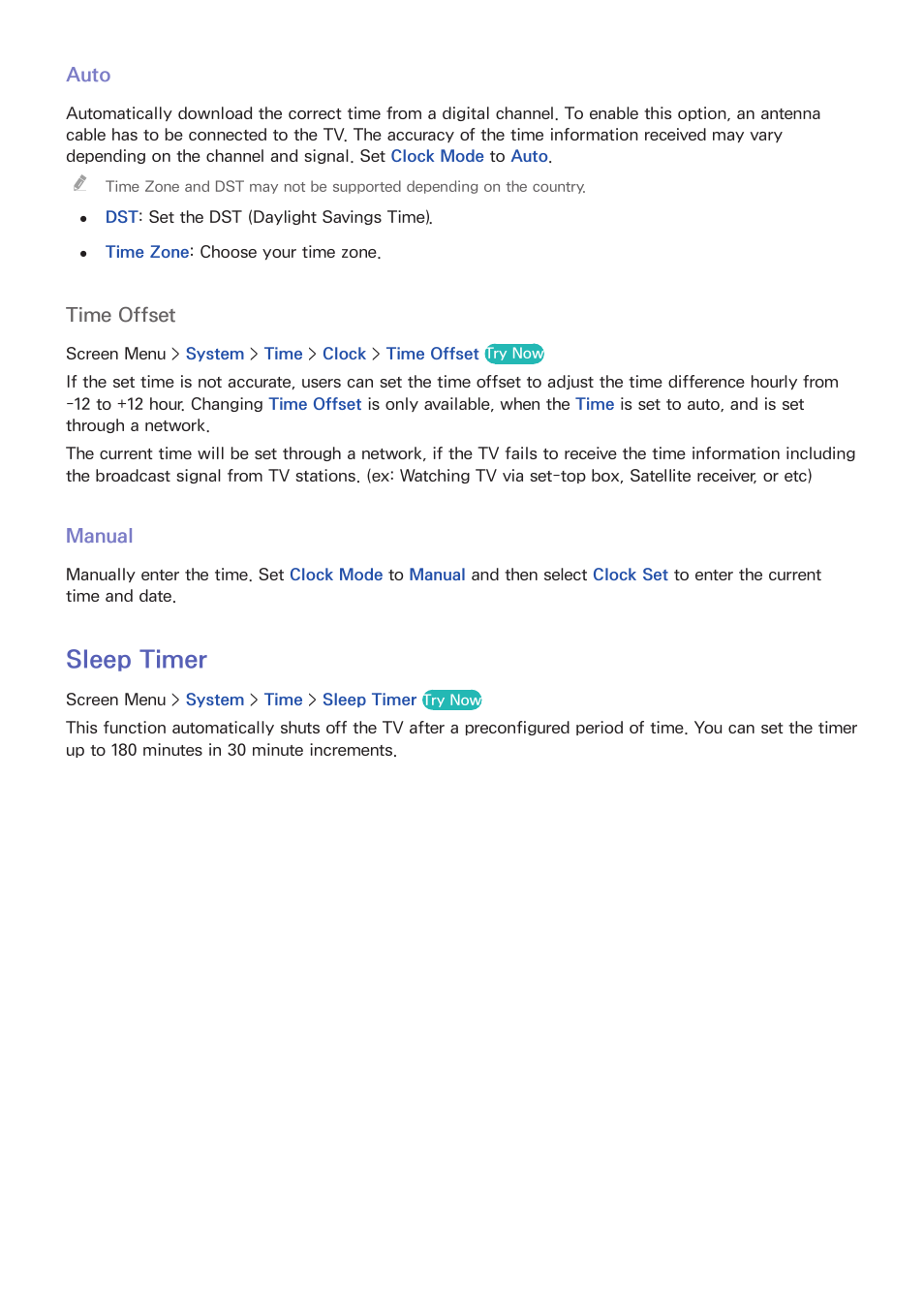 109 auto, 109 manual, 109 sleep timer | Sleep timer | Samsung UN85S9VFXZA User Manual | Page 116 / 193