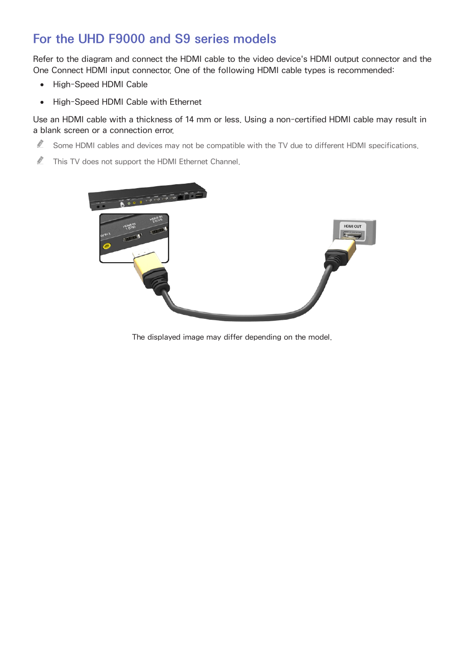 For the uhd f9000 and s9 series models | Samsung UN85S9VFXZA User Manual | Page 13 / 193