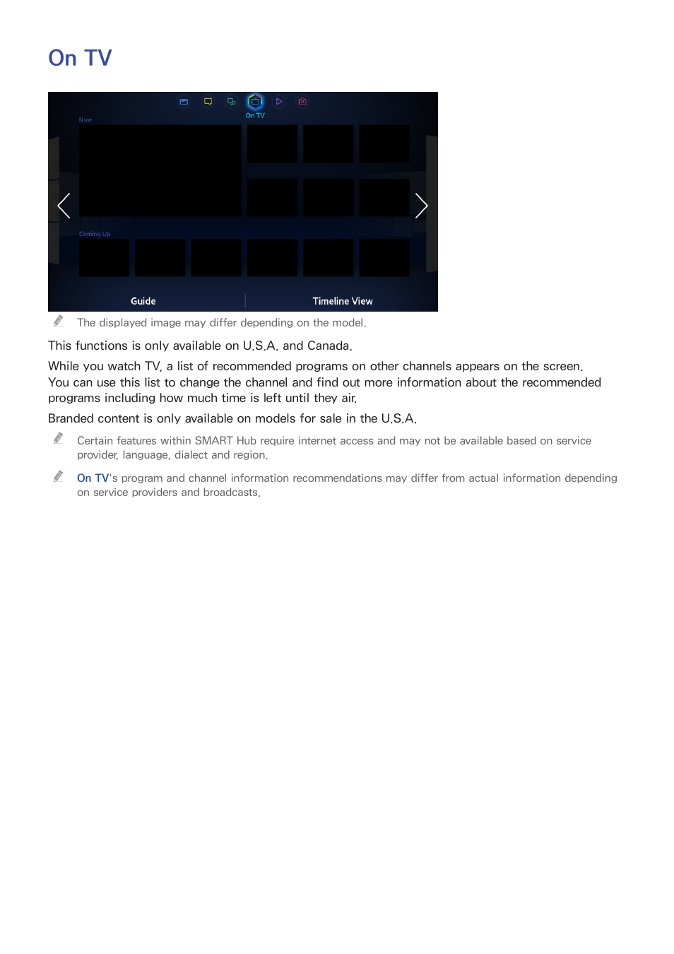 On tv | Samsung UN85S9VFXZA User Manual | Page 141 / 193