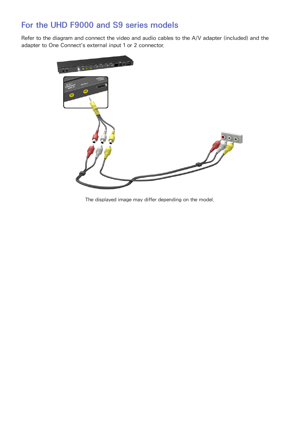For the uhd f9000 and s9 series models | Samsung UN85S9VFXZA User Manual | Page 19 / 193