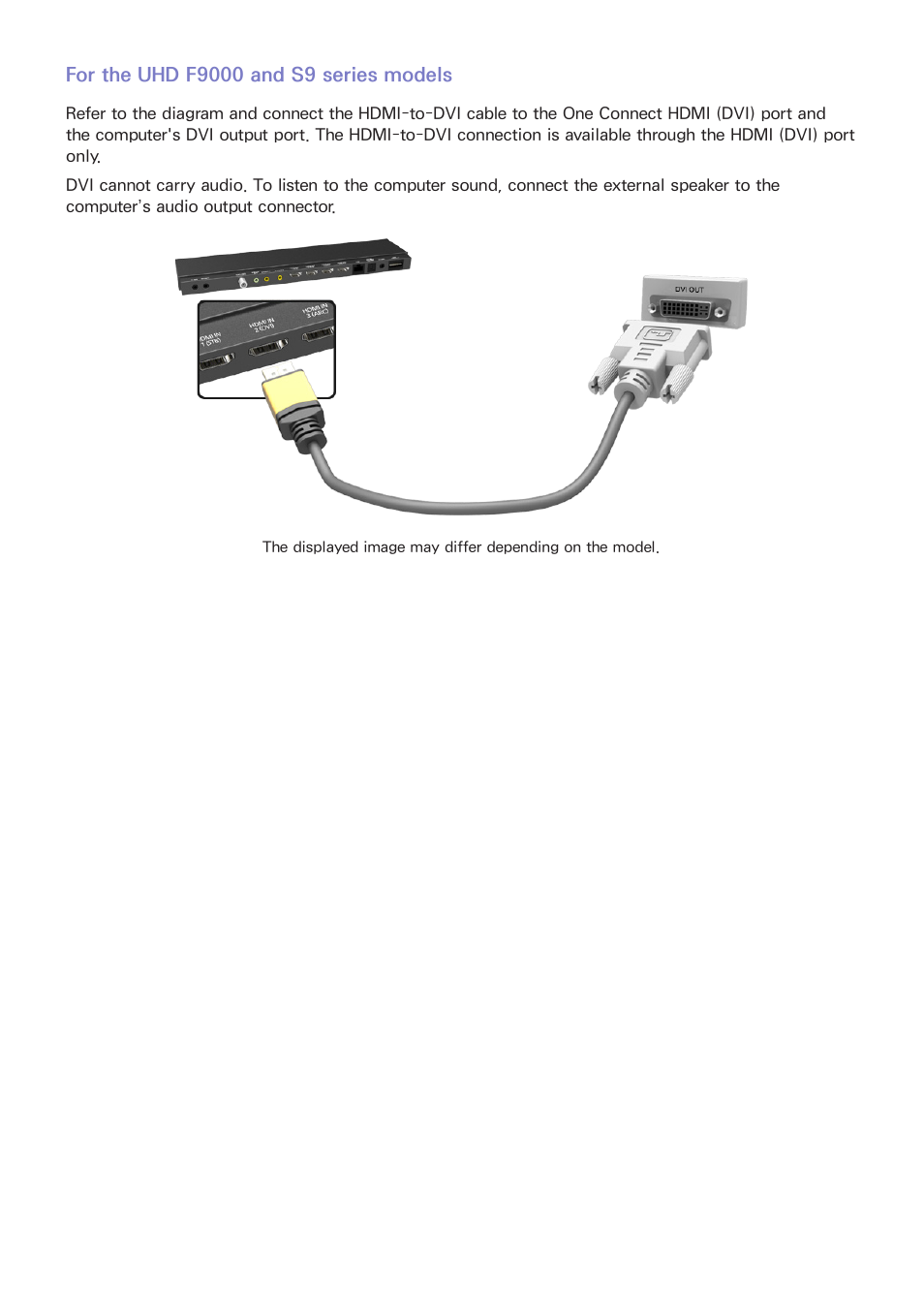For the uhd f9000 and s9 series models | Samsung UN85S9VFXZA User Manual | Page 28 / 193