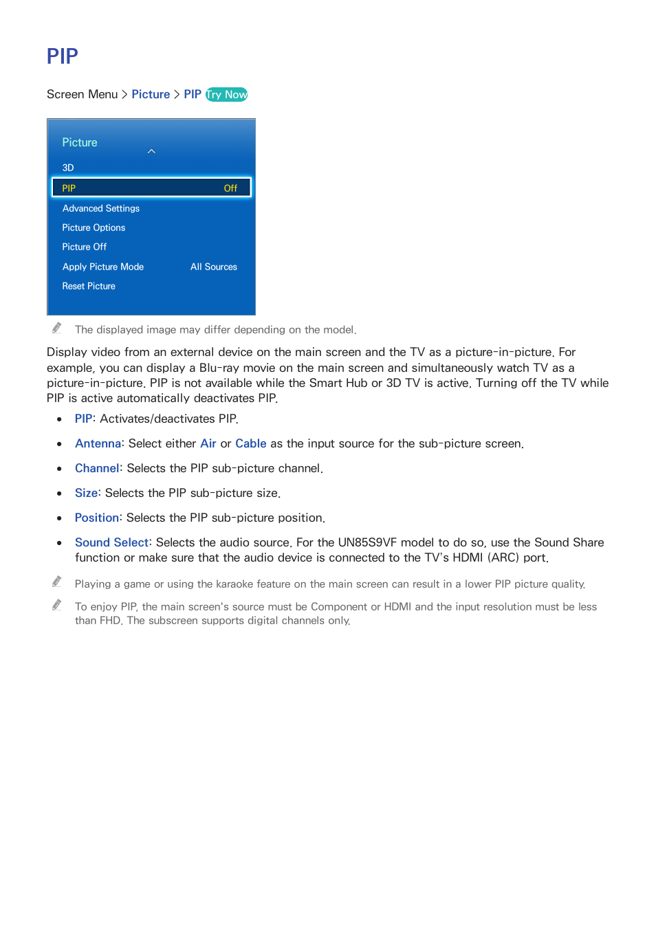 Samsung UN85S9VFXZA User Manual | Page 96 / 193