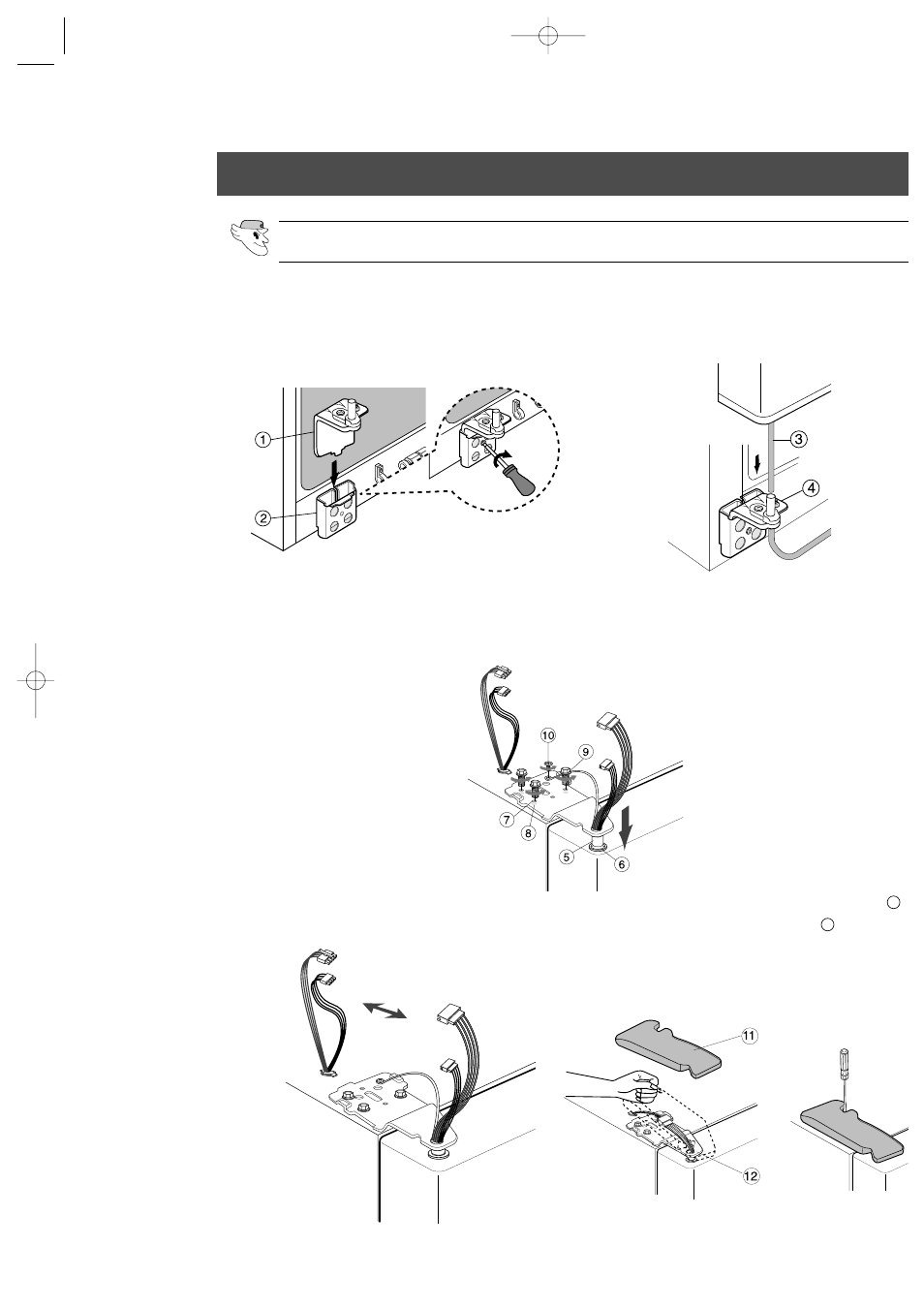 Reattaching the refrigerator doors, Reattaching the freezer door | Samsung RS2533SW-XAA User Manual | Page 21 / 32