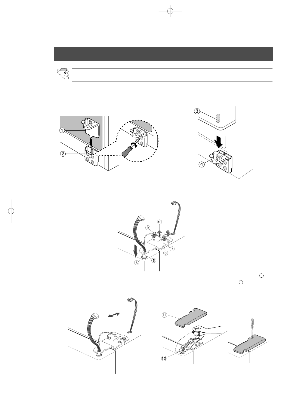 Reattaching the refrigerator doors, Reattaching the refrigerator door | Samsung RS2533SW-XAA User Manual | Page 22 / 32