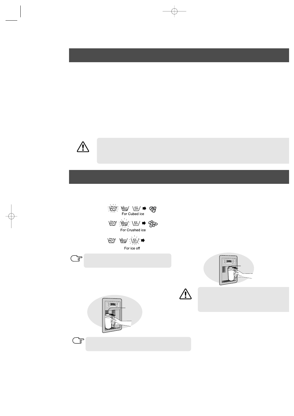 Ice and cold water dispenser, Temperature control | Samsung RS2533SW-XAA User Manual | Page 7 / 32