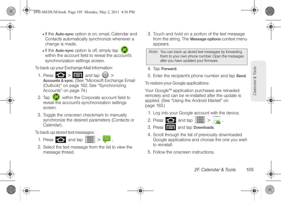 Samsung SPH-M820ZKABST User Manual | Page 119 / 225