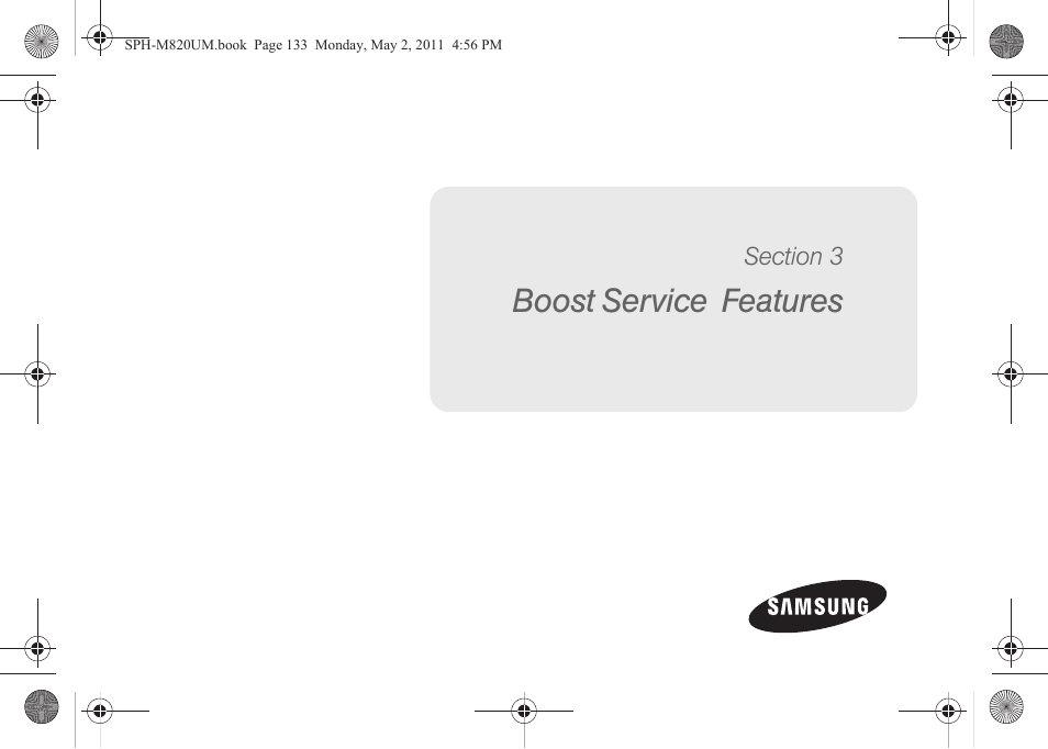 Boost service features, Section 3: boost service features | Samsung SPH-M820ZKABST User Manual | Page 147 / 225