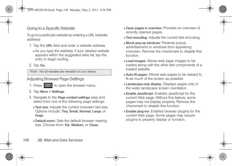 Samsung SPH-M820ZKABST User Manual | Page 162 / 225