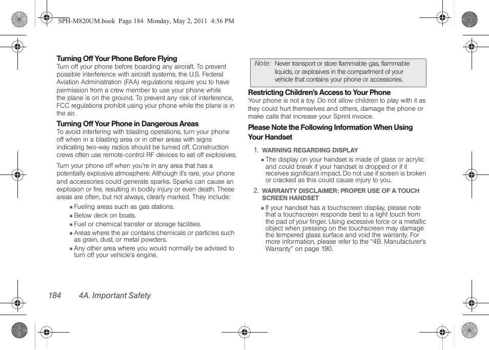 Samsung SPH-M820ZKABST User Manual | Page 198 / 225