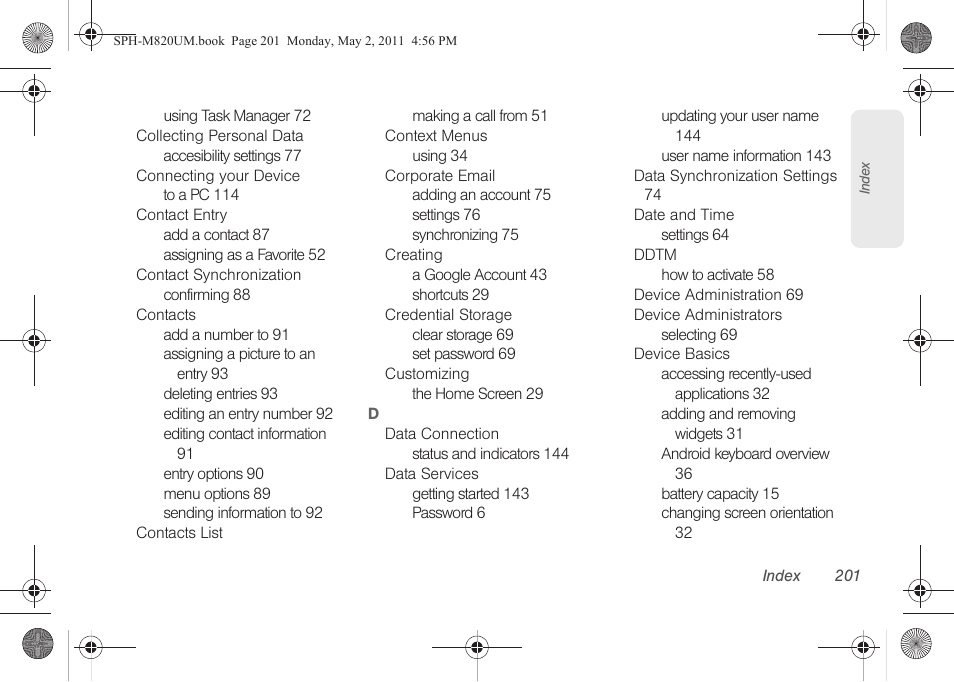 Samsung SPH-M820ZKABST User Manual | Page 216 / 225