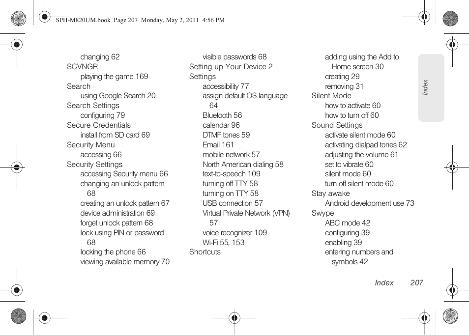 Samsung SPH-M820ZKABST User Manual | Page 222 / 225