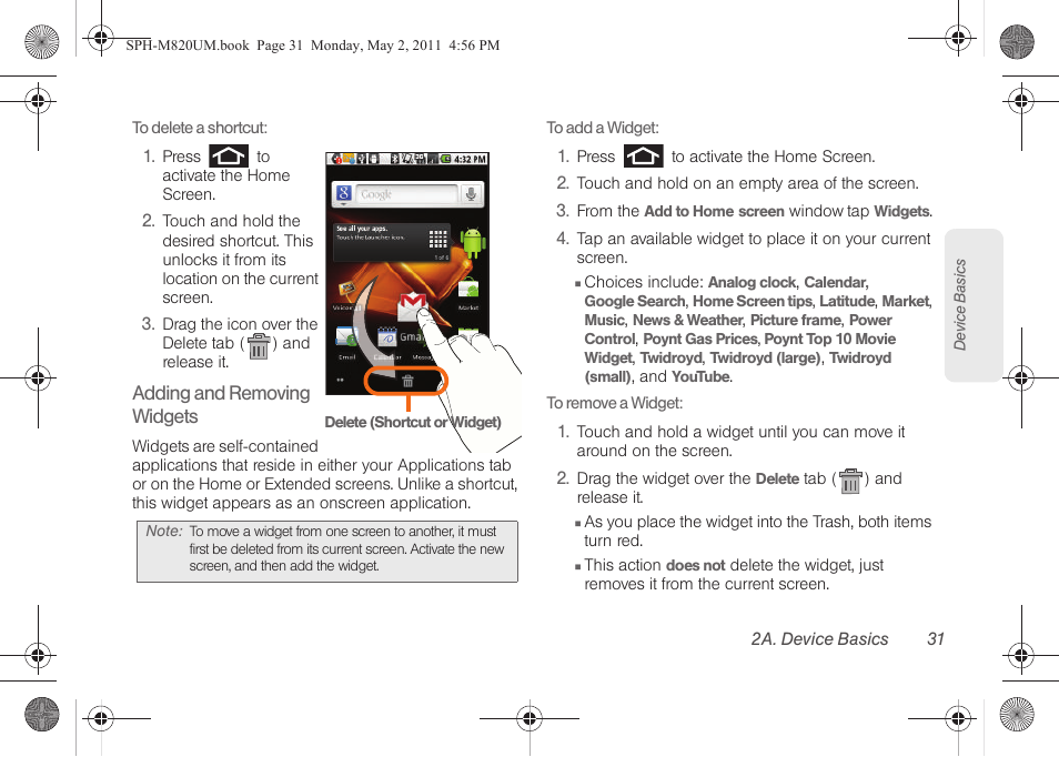 Samsung SPH-M820ZKABST User Manual | Page 45 / 225