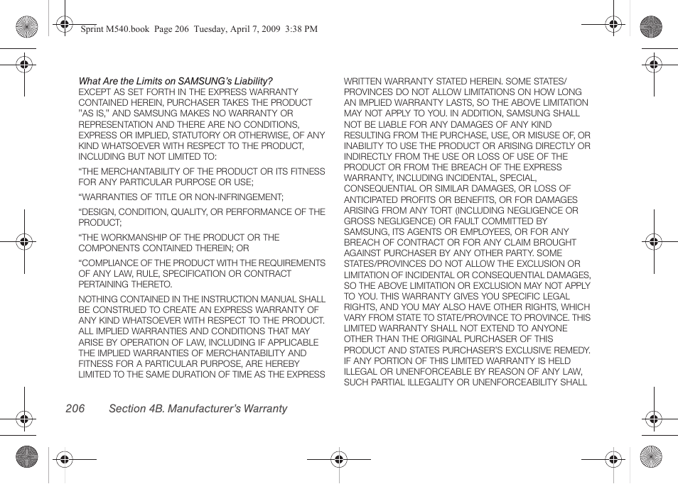 Samsung SPH-M540ZPASPR User Manual | Page 222 / 231