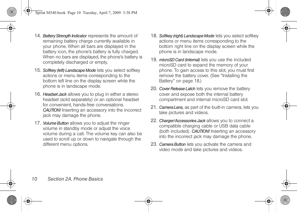 Samsung SPH-M540ZPASPR User Manual | Page 26 / 231