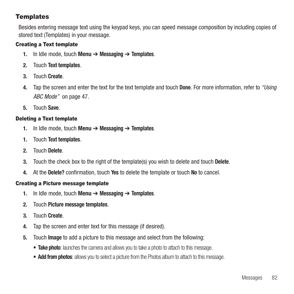 Templates | Samsung SGH-T929ZKDTMB User Manual | Page 85 / 200