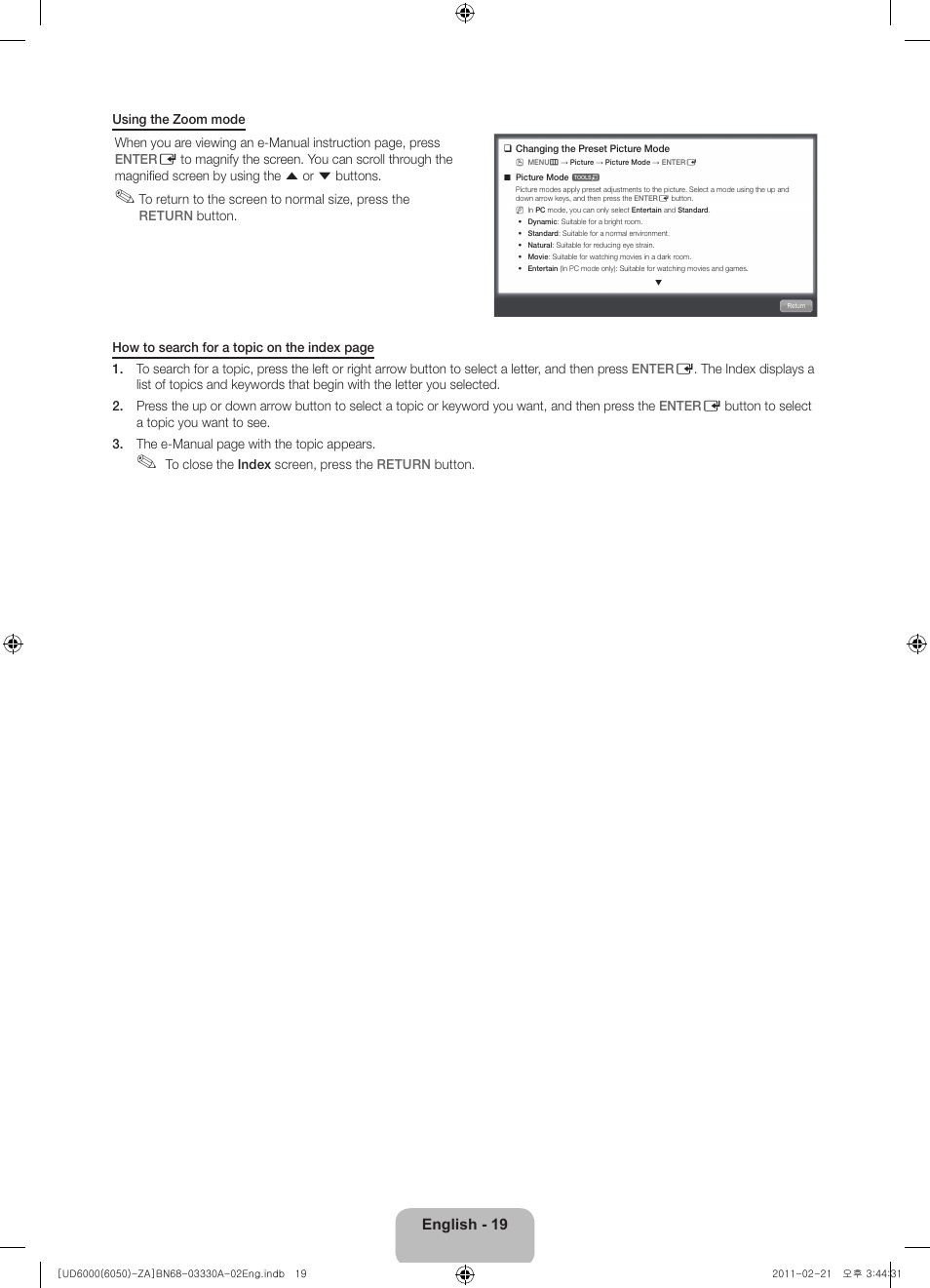 Samsung UN32D6000SFXZA User Manual | Page 19 / 25