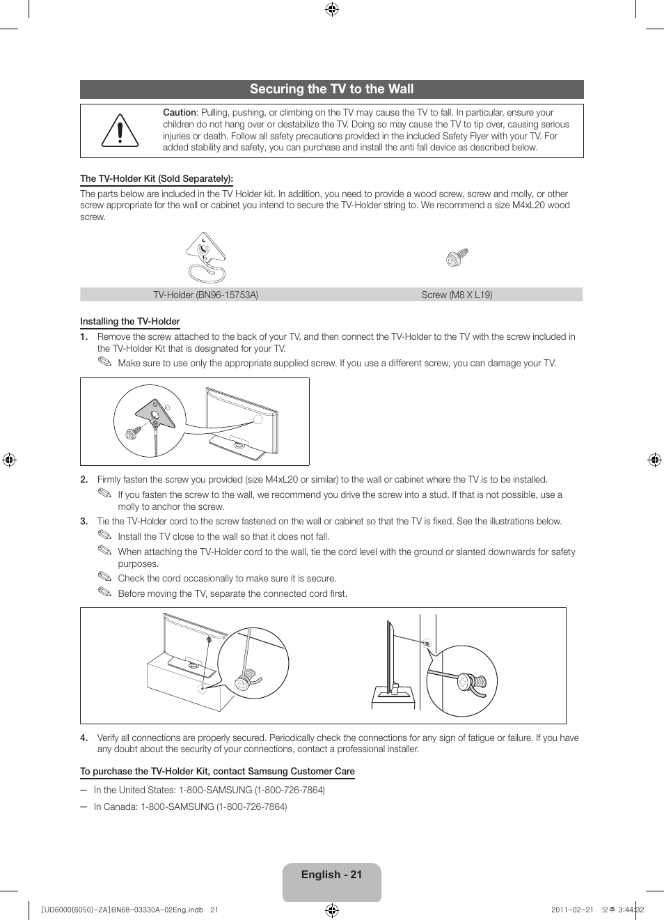 Samsung UN32D6000SFXZA User Manual | Page 21 / 25