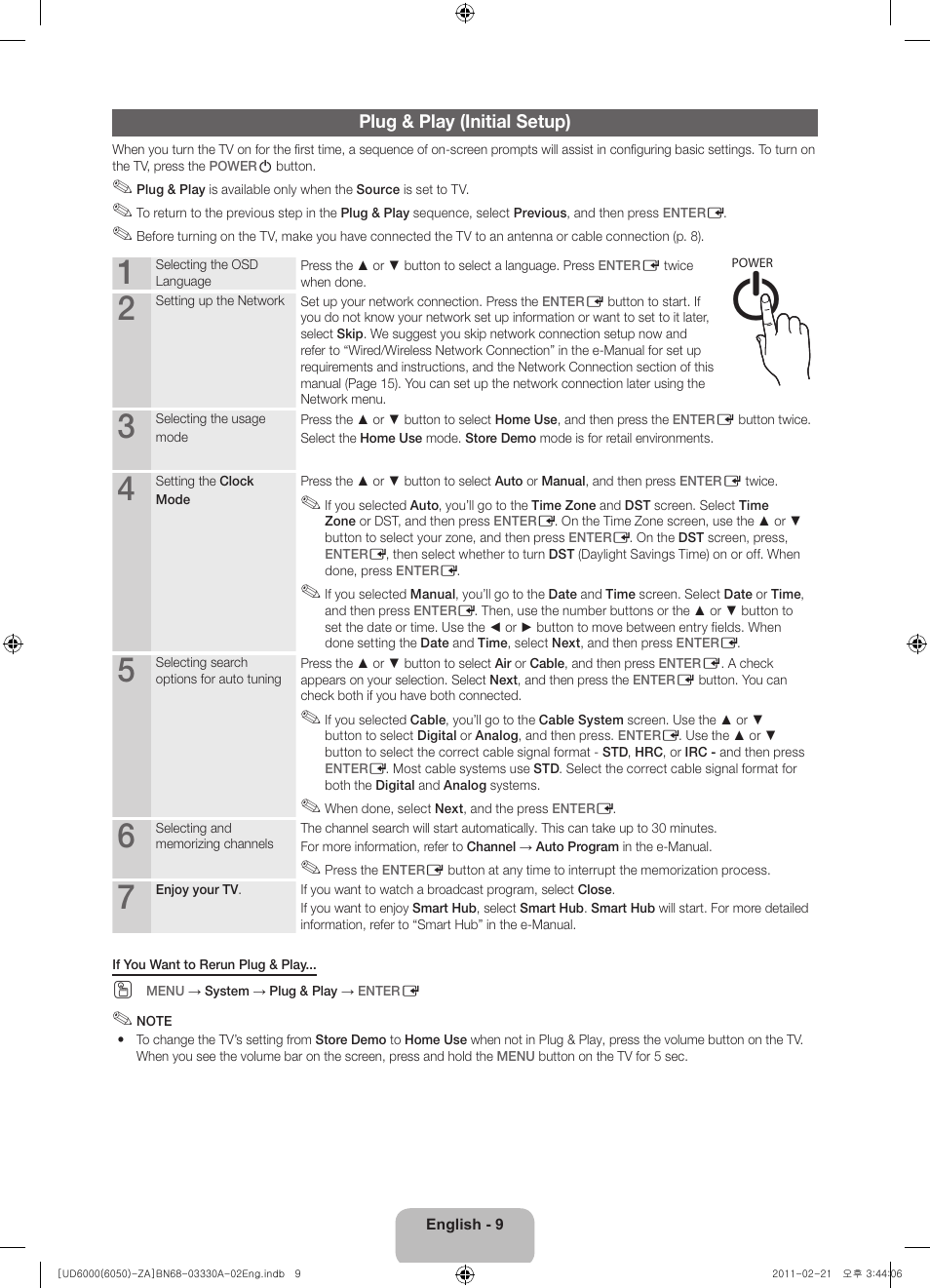 Samsung UN32D6000SFXZA User Manual | Page 9 / 25