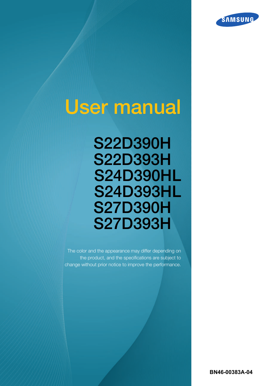 Samsung LS27D390HS-ZA User Manual | 94 pages