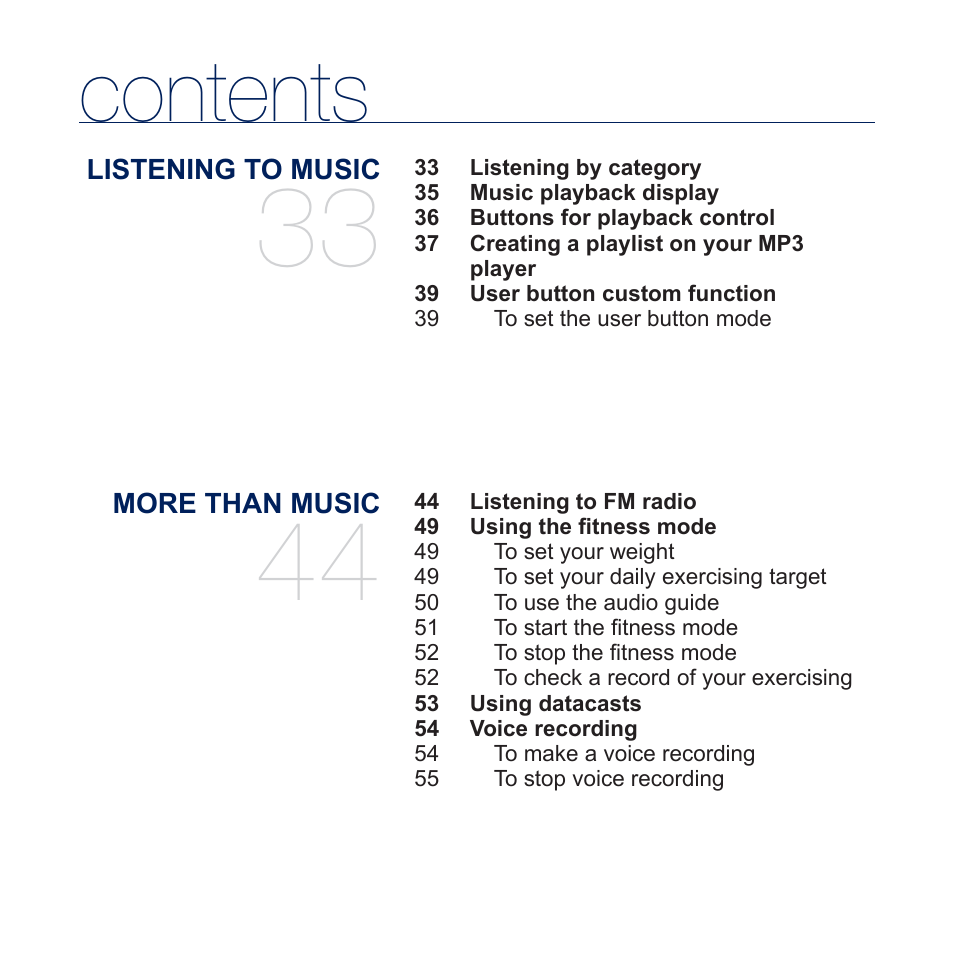 Samsung YP-U5JQR-XAA User Manual | Page 8 / 68
