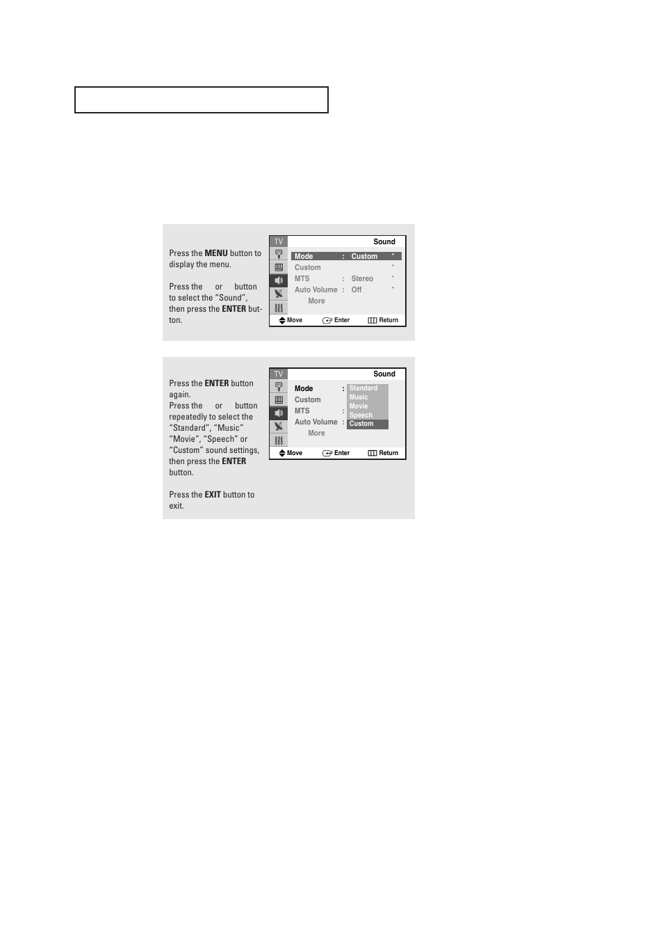 Using automatic sound settings | Samsung TXR2735X-XAA User Manual | Page 36 / 62