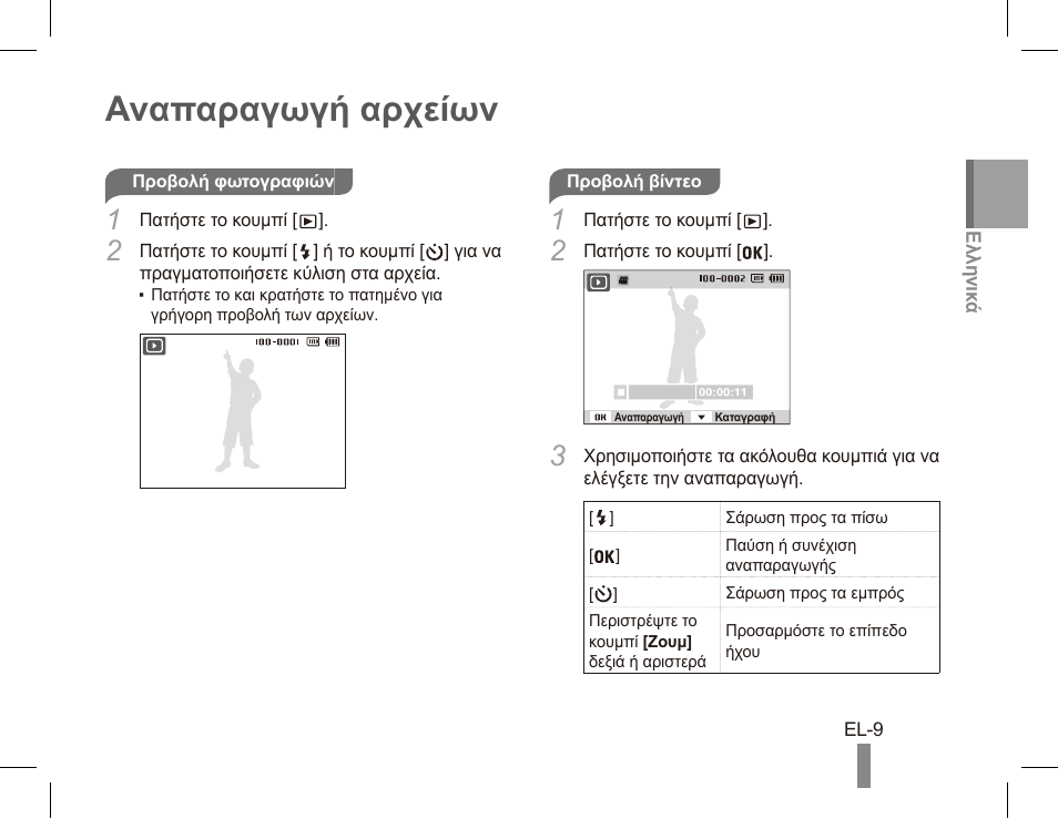 Αναπαραγωγή αρχείων | Samsung EC-PL80ZZBPRCA User Manual | Page 109 / 142