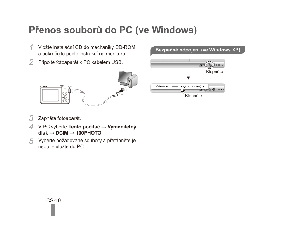 Přenos souborů do pc (ve windows) | Samsung EC-PL80ZZBPRCA User Manual | Page 60 / 142