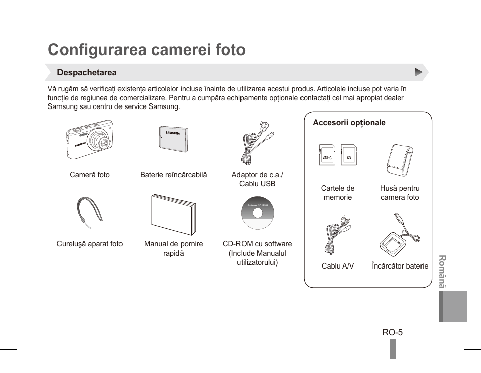 Configurarea camerei foto | Samsung EC-PL80ZZBPRCA User Manual | Page 85 / 142