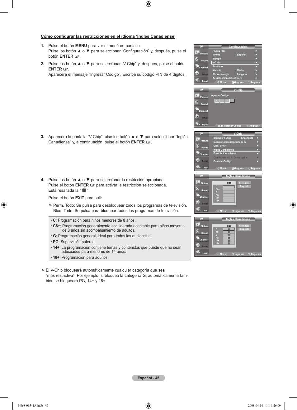 Samsung LN22A650A1DXZA User Manual | Page 107 / 121