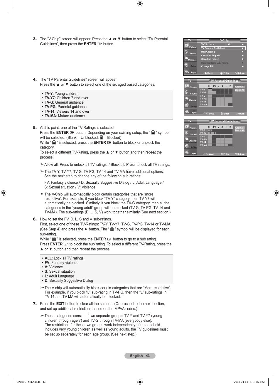 Samsung LN22A650A1DXZA User Manual | Page 45 / 121