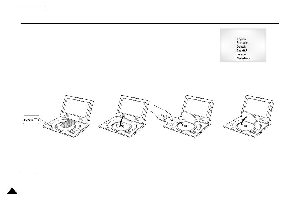 Loading a dvd disc | Samsung DVD-L100A-XAX User Manual | Page 27 / 66